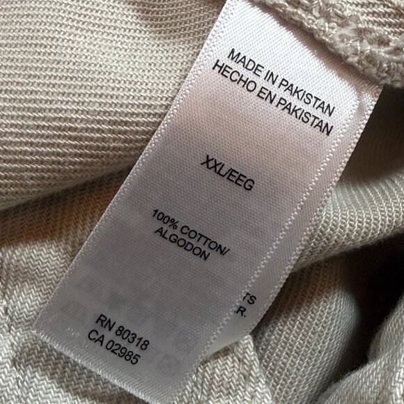 Men's XXL Lucky Brand Cream/Oatmeal Long Sleeve Button Down Shirt Jacket Shacket - Picture 7 of 9